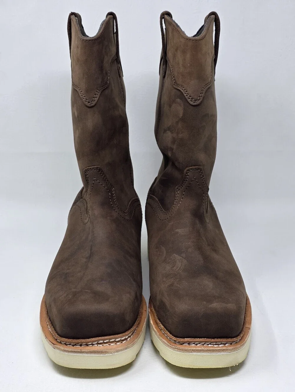 Frye Supply Steel Toe Boots FR40304 Waterproof Wellington Men's Size 8.5W Brown